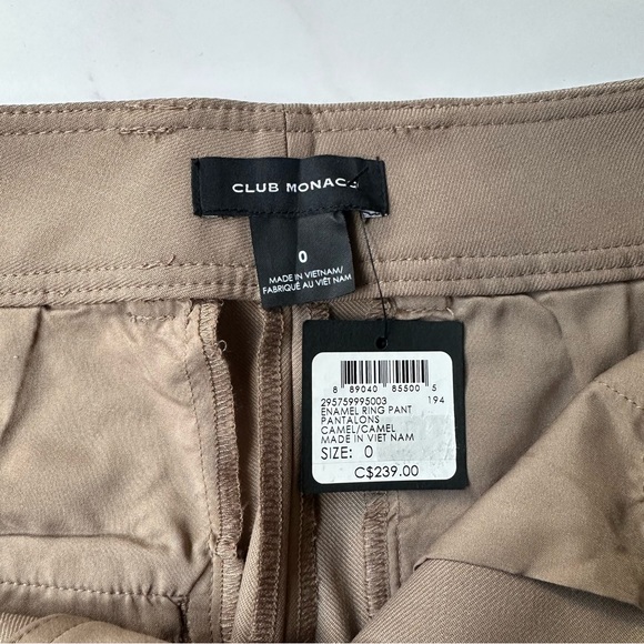 NWT Club Monaco US 0 Camel Enamel Ring Pants - Picture 10 of 16
